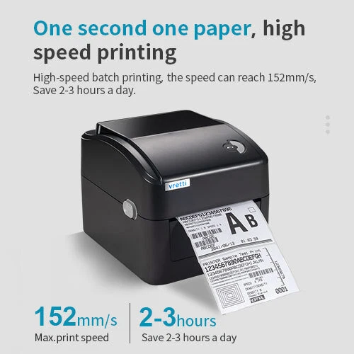 Vretti Versand Etikettendrucker Thermodrucker WiFi+USB 203DPI für DHL GLS DPD - Bild 10 von 14
