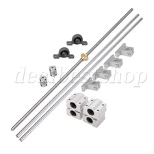 500mm Horizontal Optical Axis & Lead Screw Dual Rail Shaft Support Block Set