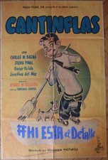 PÓSTER DE PELÍCULA CANTINFLAS El Portero 1SH 1950 edición Argentina. Título incorrecto
