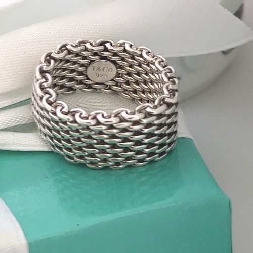 Co Mens Unisex Somerset Mesh Weave Ring 