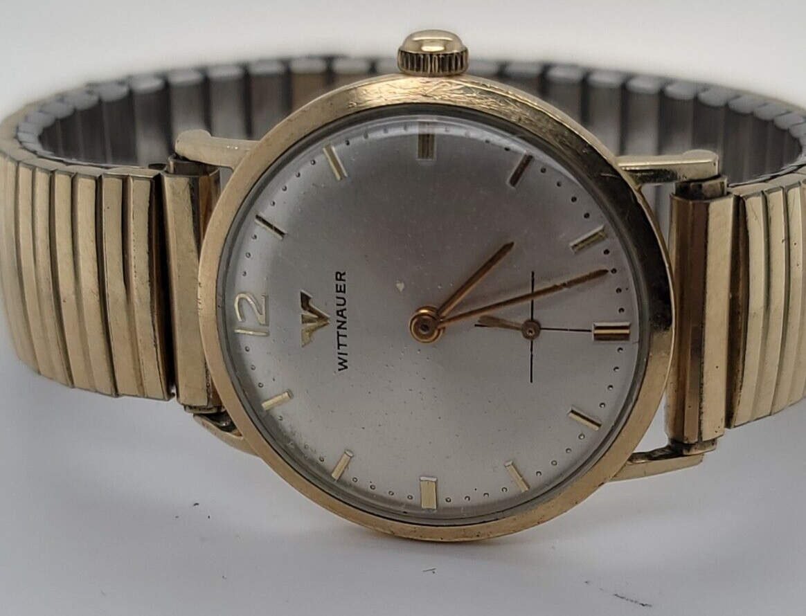 Vintage Wittnaure 10K RGP Bezel Manual Wind Watch With Expansion Band Vintage WITTNAUER 10kRGP Bezel Manual Wind Mens Watch | eBay main image 3