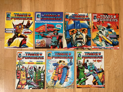Transformers Comic 113 etc First appearance Death's Head Marvel UK