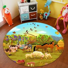 3D Karikatur Schafe Bauernhof NAM4230 Spiel Teppich Mat Elegant Foto Teppich Fay
