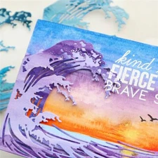 Wave Frame Metal Cutting Dies Scrapbooking Album Process Embossing Mold DIY