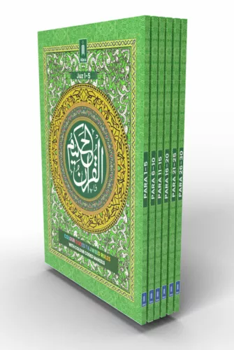 Holy Quran Colour Coded Quran with Tajweed rules (Manzils – 6 Volume (Panj Para)