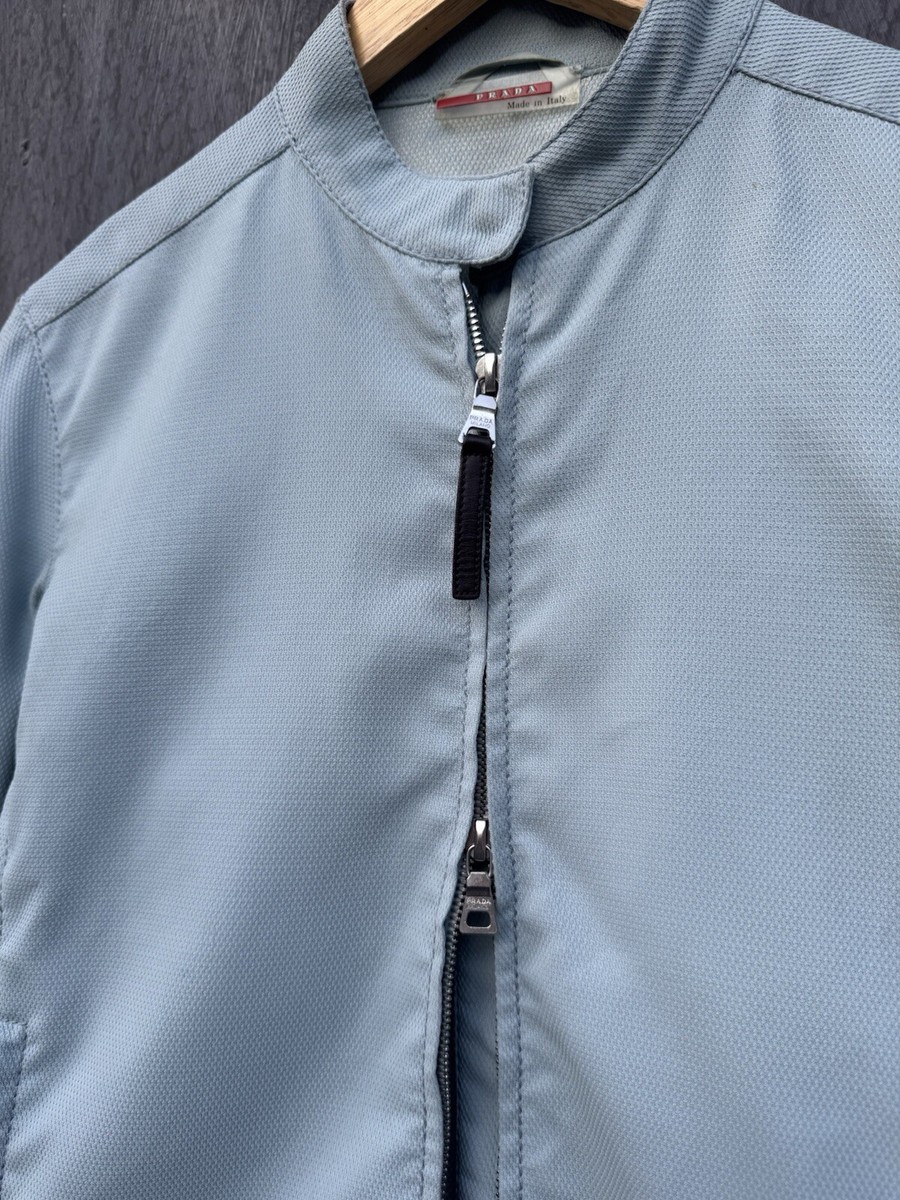 Prada Sport Vintage Blue Light Jacket size 42 Made in Italy