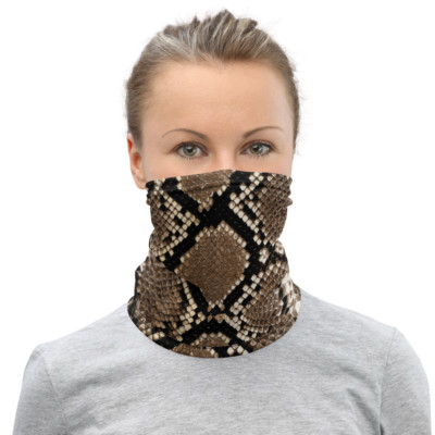 Photorealistic Kaleidoscope Python Snake Skin Neck Gaiter