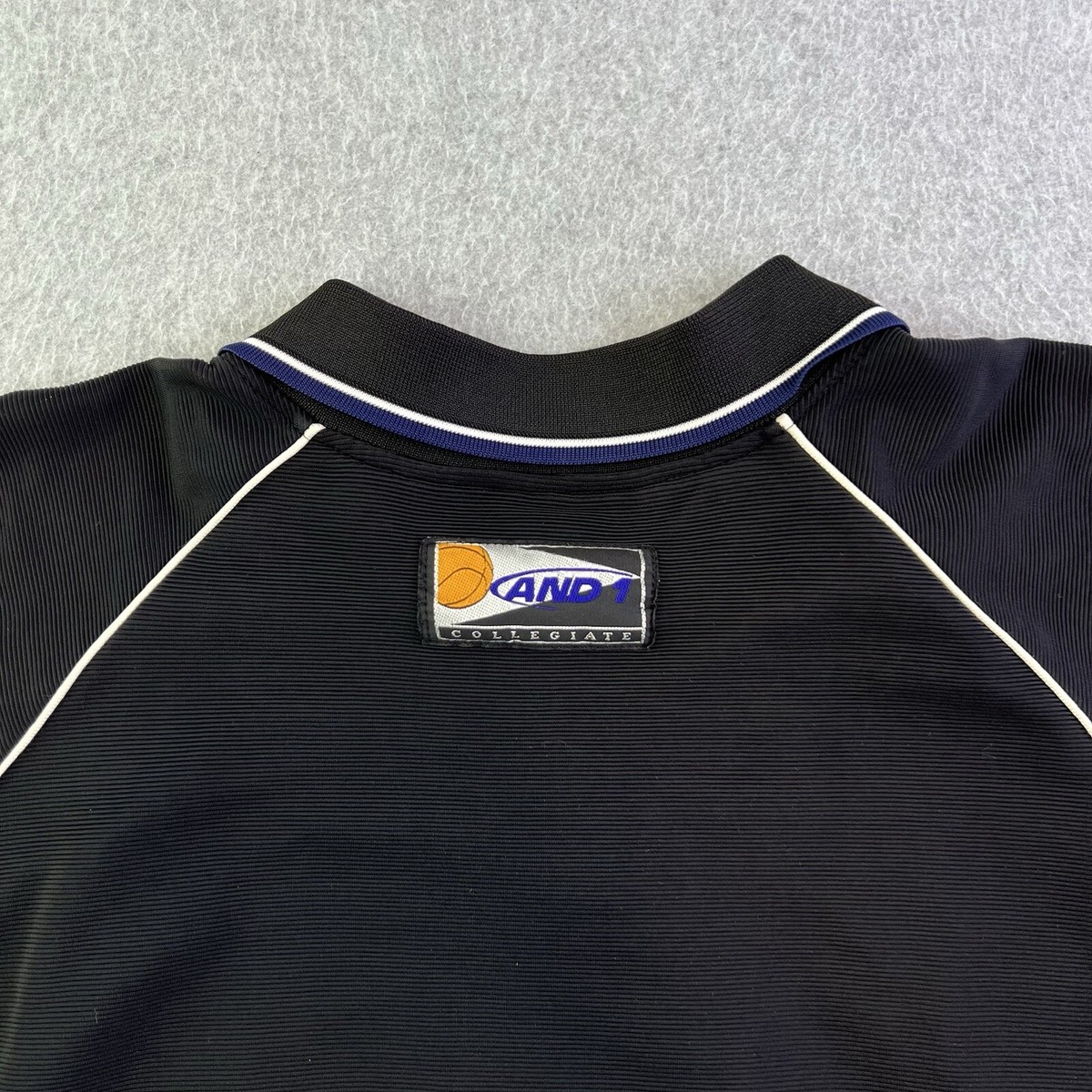 And1 Collegiate Polo Shirt Mens XXL Black Blue Georgetown Hoyas 1