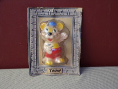VINTAGE TIMMY THE TIGER VINYL SQUEEZE ME TOY IN OPEN PACKAGE ~ WONDERLAND TOY