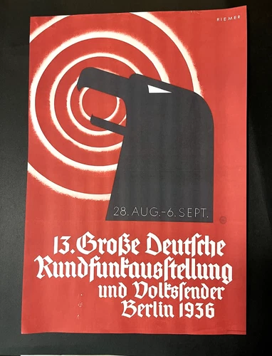 Eagle Berlin radio German Third Reich WW2 WWII Military Poster Print