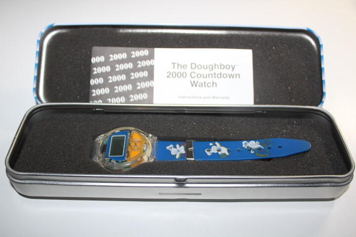 Vintage Pillsbury The Doughboy 2000 Countdown Watch in Metal  display picture 1