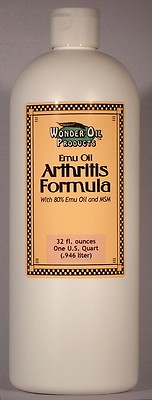 32 fl. ounces 80% Emu Oil Arthritis Formula from Wonder Oil Products, Inc.