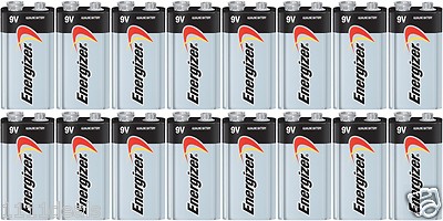 Energizer Max 9V 9 Volt 522 6LR61 6AM6 Alkaline Batteries x 16