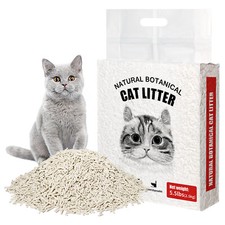 Pea Fiber Clumping Cat Litter Unscented Dust Free Toilet Disposable 5.5Lbs 6