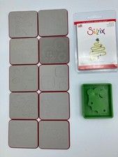 Sizzix Sizzlites Dies Lot Of 12 Christmas Flowers Buttons Scribble Swirles Used