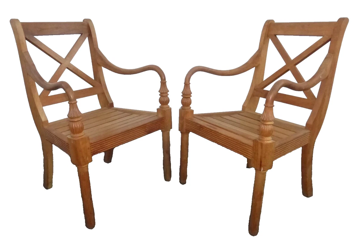Antique wooden chairs with cushions sale