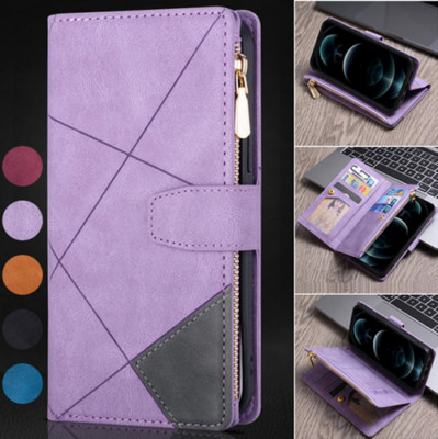 For Samsung Galaxy Note 20 Ultra Wallet Leather Card Holder Zipper Phone Case