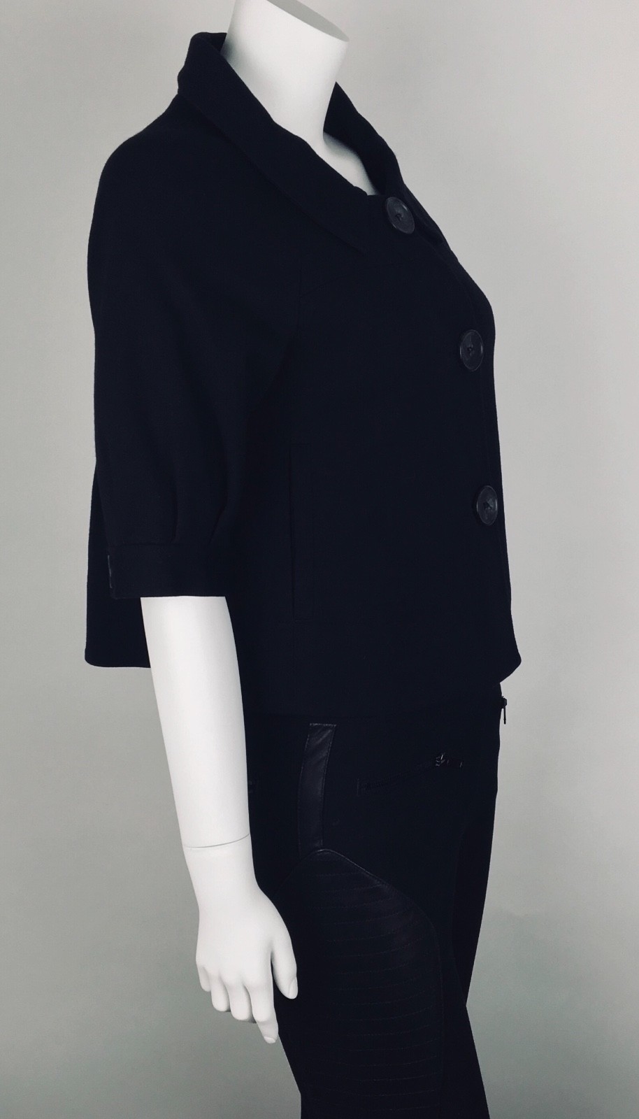 THEORY WOMEN’S JACKET MEDIUM SOLID BLACK POCKETS … - image 2