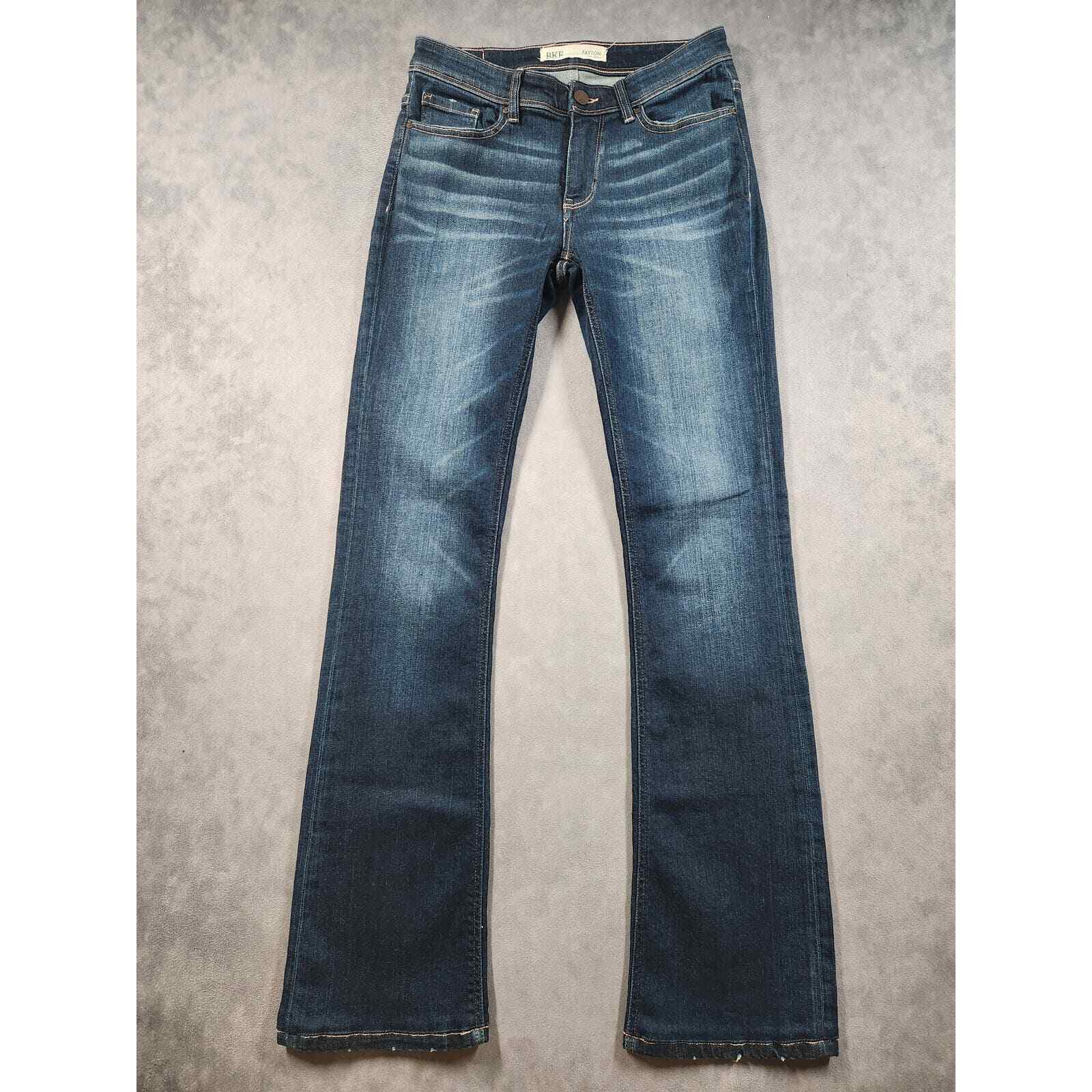 BKE Jeans Payton Mid Rise Boot Cut Womens Size 26 W 35.5 L Blue (26x33 Actual)