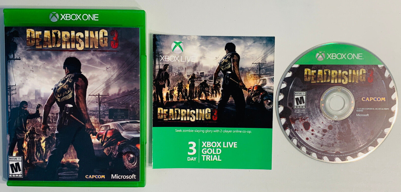 XBOX ONE Dead Rising 3 COMPLETE! 2013 Capcom CLEAN DISC & ART! NICE ...