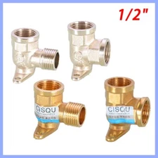 Wall Mounted Brass Elbow Pipe Fitting Connection Back Plate Backplate FxF / FxM