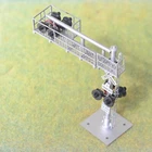 1 x HO scale model railroad cantilever grade crossing signal 3 tracks #C38