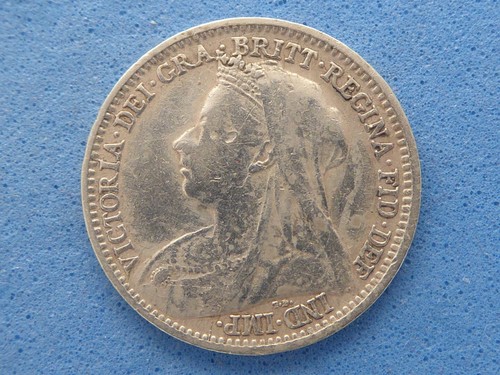 821) Great Britain Victoria Threepence Old Head 1901 Cleaned £6.00 - Picture 2 of 2