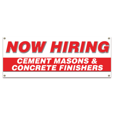 #ad #ad Now Hiring Cement Mixers amp; Concrete Finishers Banner Apply Inside Application $71.99