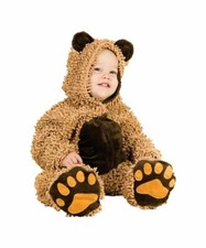 Cute Chenille Teddy Bear Infant Halloween Baby Costume 12-18 mos Fantasia Urso