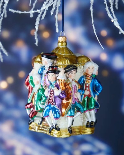 Jay Strongwater 10 Lords Leaping Glass Ornament, 12 Days of Christmas Collection - Picture 2 of 5