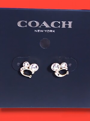 Coach Logo Stud Earrings with tags* for sale online | eBay