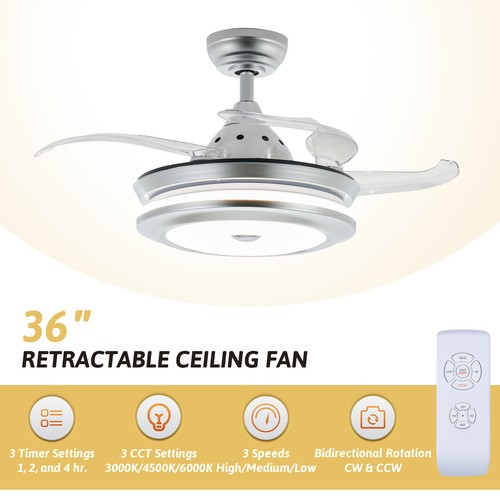 Invisible Reversible Blades Ceiling Fan 