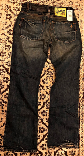 Volcom Mens Roadhouse Classic Straight Fit Blue Jeans Sz 30 x 30 - Picture 3 of 5
