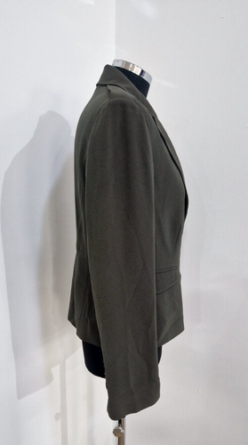 Hobbs dark green skirt suit size 12 jacket pockets PLS READ military midi skirt - Picture 3 of 14