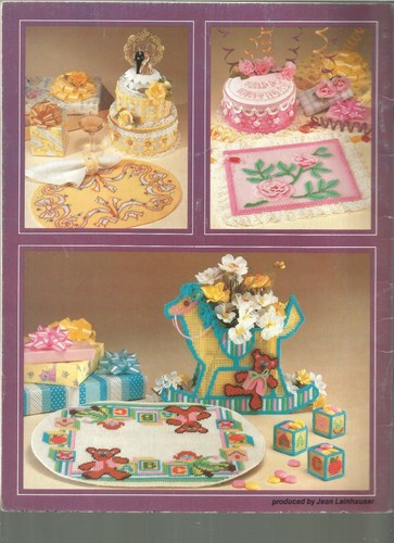 Plastic Canvas Patterns Celebrations Wedding Cake Baby Shower Favors G72 - Picture 5 of 5