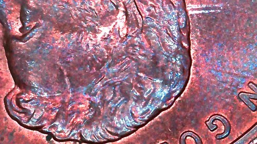 1992 Lincoln Cent Die Clash Error jailbird Caged Prisoner Cent AU-MS Toner - Picture 16 of 22