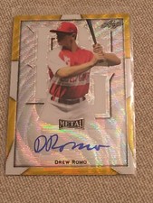 DREW ROMO 2019 Leaf Perfect Game Gold Wave Prismatic Autograph #1/1 ROCKIES
