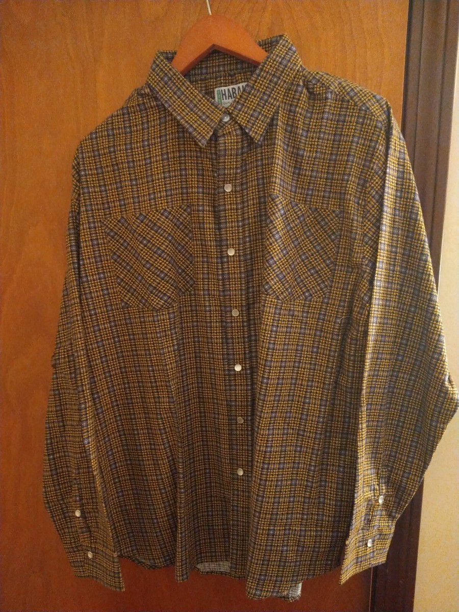 N.O.S Haband Vintage style 80% cotton flannel shirt with