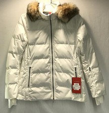 Fera Nicolette Women's Winter Snow Ski Jacket With Faux Fur White Size 14 New