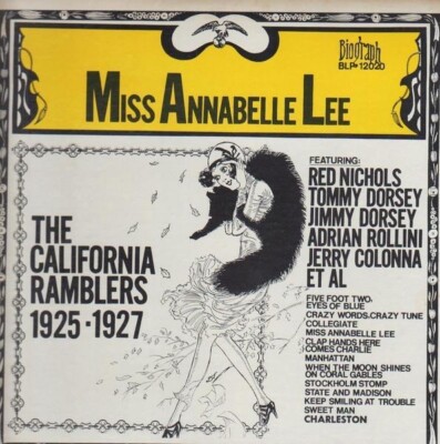LP The California Ramblers Miss Annabelle Lee 1925-1927 NEAR MINT Biograph