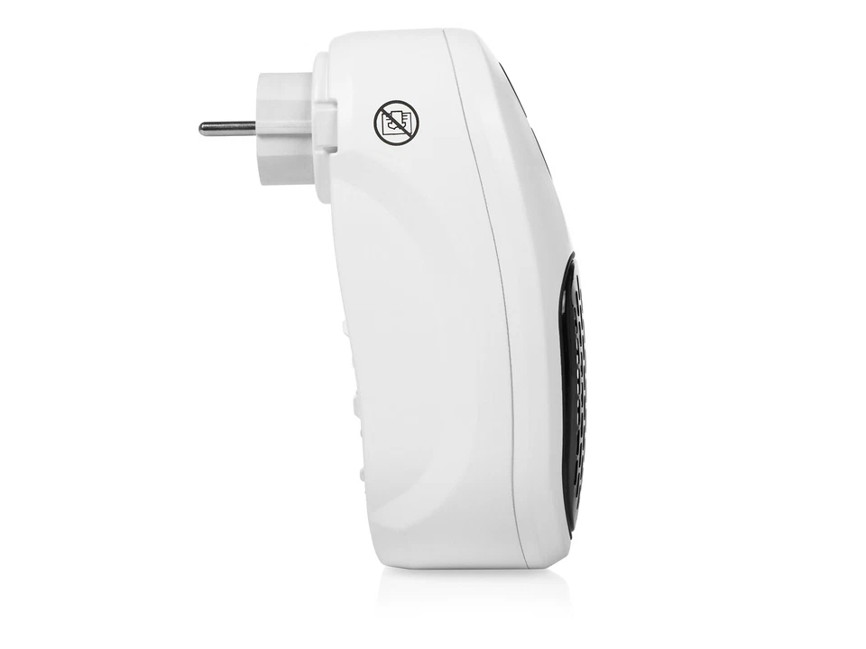 Mini Steckdosenheizung leiser Heizlüfter energiesparend mit Timer - Wandmontage - Bild 4 von 4