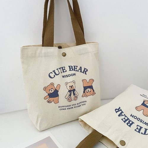 Cartoon Tote Food Bag Large Capacity Storage Bags Cute Lunch Bag Picnic - Picture 7 of 20