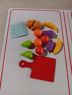 mini fruits with cutting board