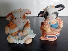 Mary's Moo Moos "Patty" Figurine plus one other By Mary Rhyner 1993/4 Enesco 