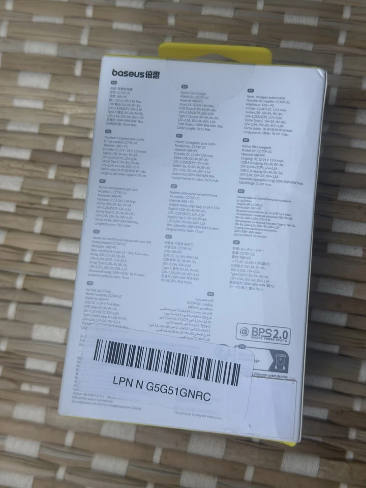 Baseus Enjoyment Pro Car Fast Charger C+Retractable C & iP Cable 60W for iPhone - Image 3 of 4