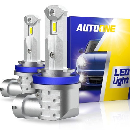 2x H11 H8 55W White LED Headlight Fog Light Bulbs Daytime Running Lamp DRL Set - Picture 10 of 10