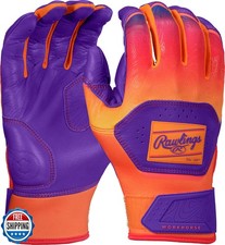 Rawlings  Workhorse Baseball Batting Gloves  Funburst  Purple/