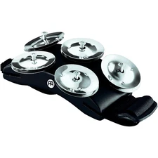 Meinl Cajon Foot Tambourine with Steel Jingles Black