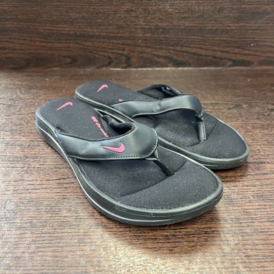 Nike Ultra Comfort 3 Women's Flip Flops Size 10 Black Slide Beach AR4498-001