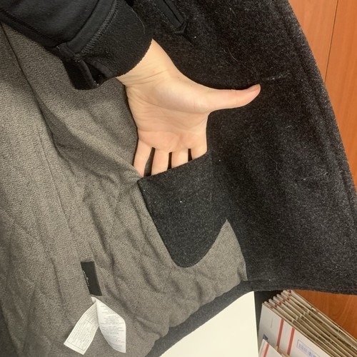 NEW Men’s JCrew 100% Wool coat Charcoal Black/Gray Durable thermathin Technology - Picture 11 of 15
